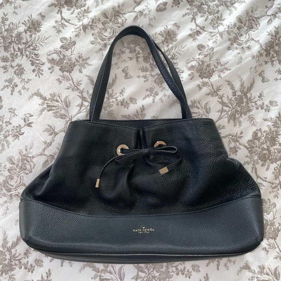 Kate Spade Black Leather Bow Bag - Picture 4 of 8